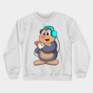 Mole - Music with Headphone Crewneck Sweatshirt